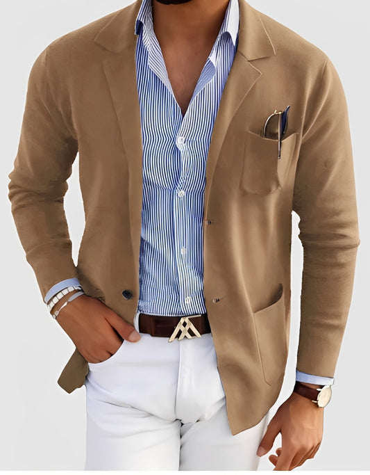 Giffard - Módní vlněná bunda se dvěma řadami knoflíků pro muže