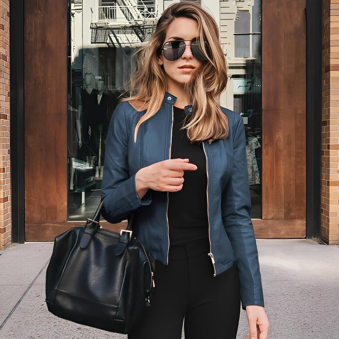 Lysiane - Elegantní zimní kožený kabát pro ženy