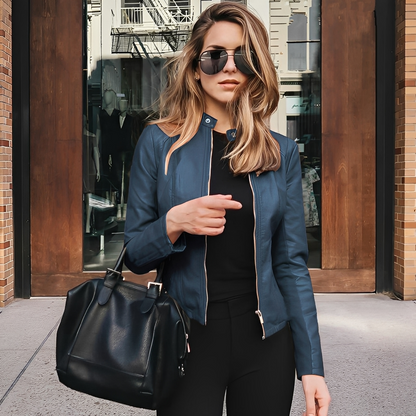 Lysiane - Elegantní zimní kožený kabát pro ženy