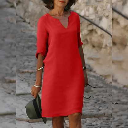 Guilaine - Elegantní šaty s V výstřihem pro ženy