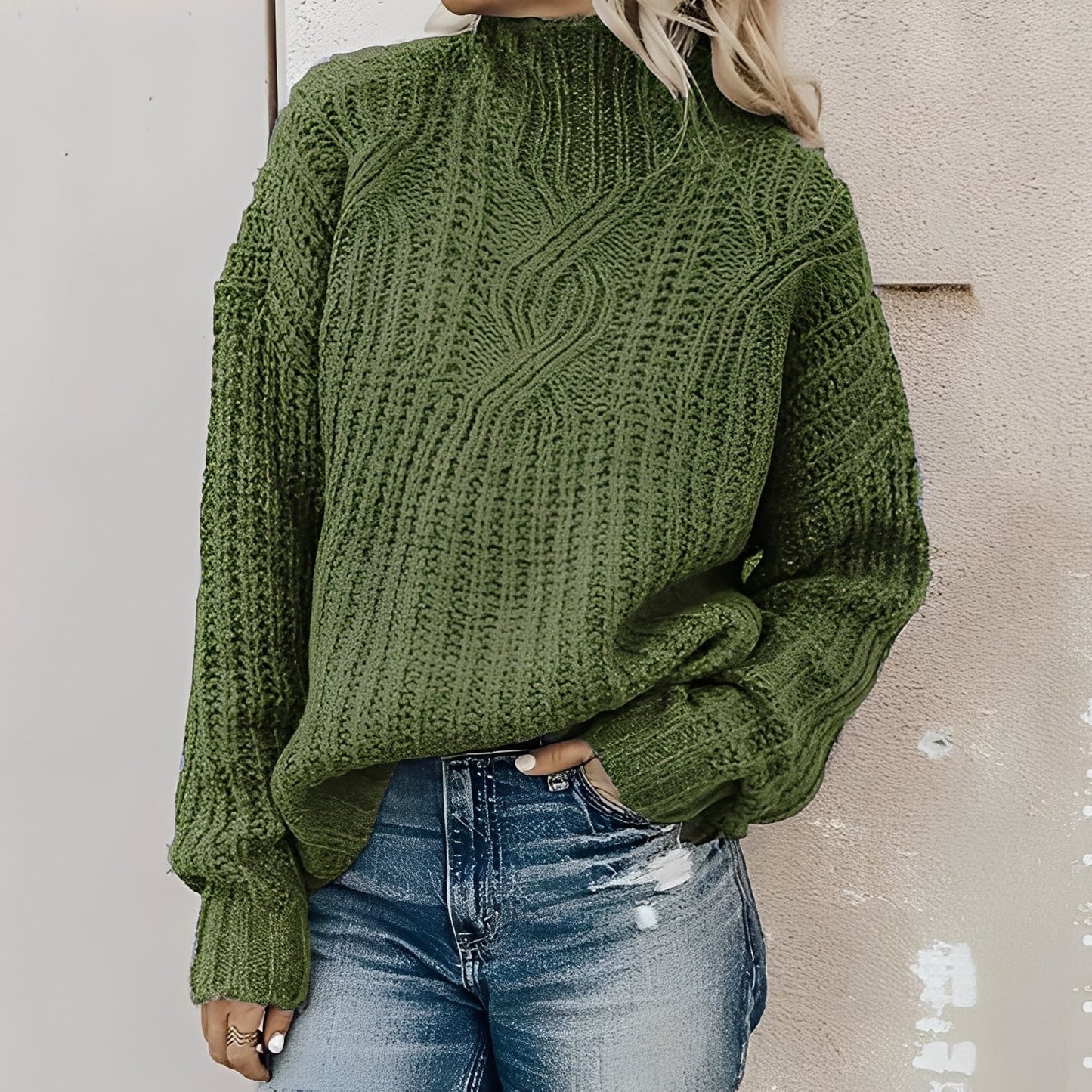 Kendal - Moderní, teplý dámský pletený svetr