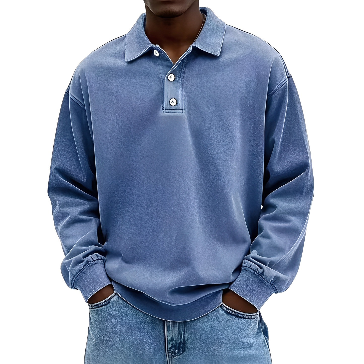 Chris - Tradiční pevné pánské tričko s dlouhým rukávem