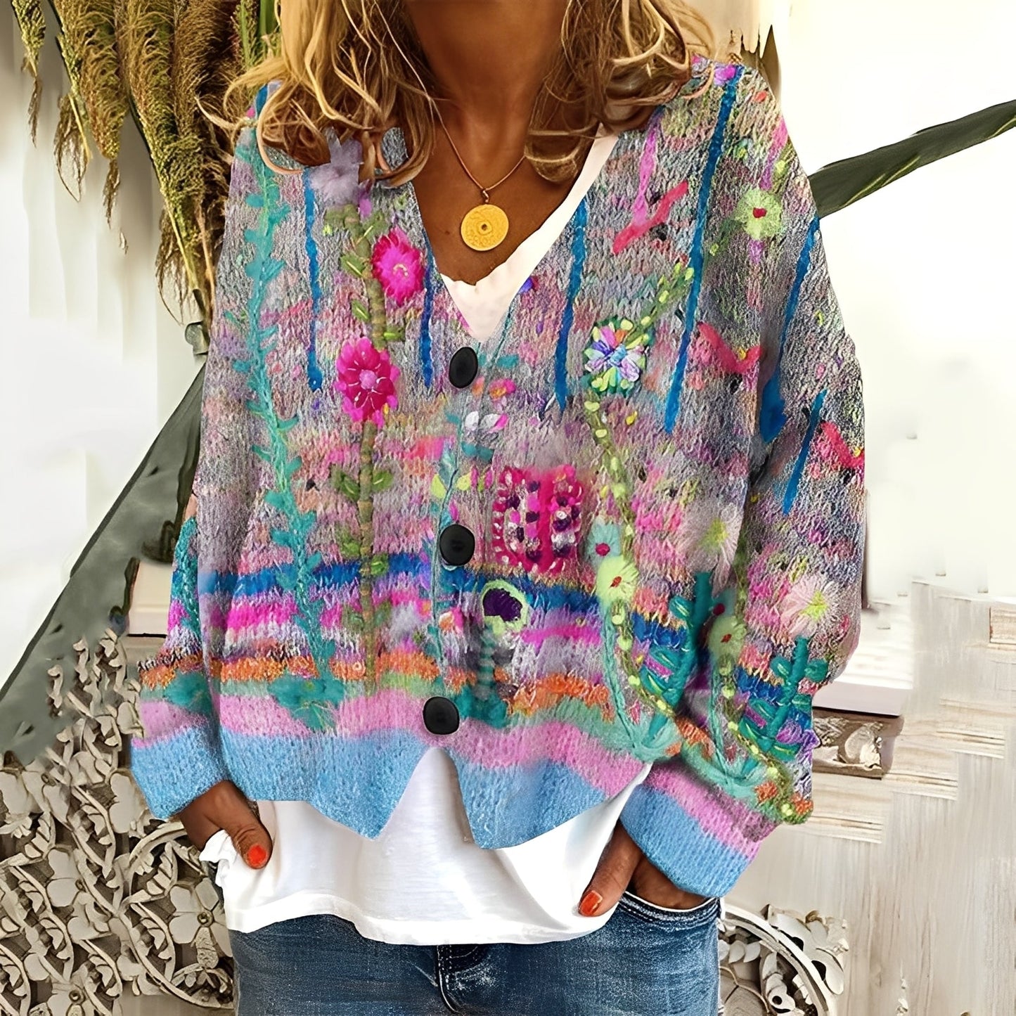 Daphné - Pohodlný a barevný svetr pro ženy