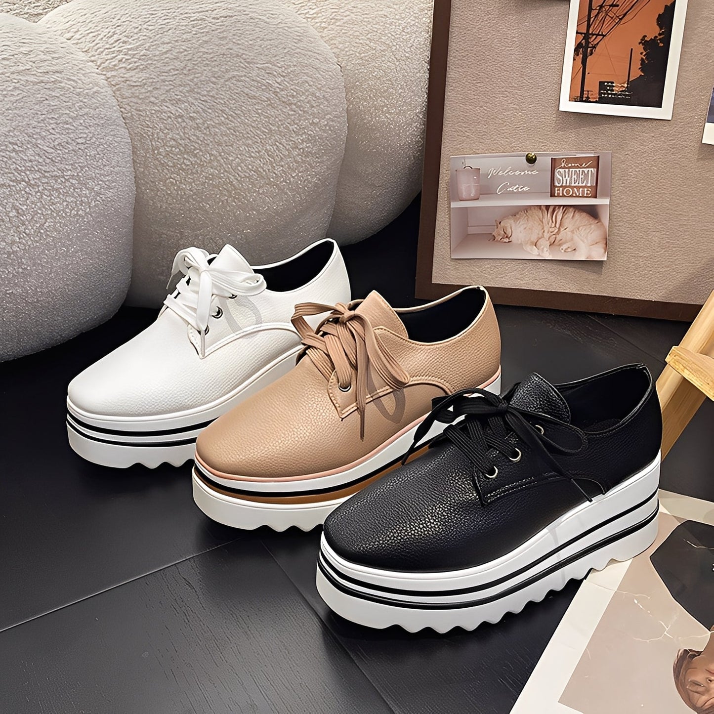 Joanne - Stylové platformové tenisky s vysokou podrážkou pro ženy