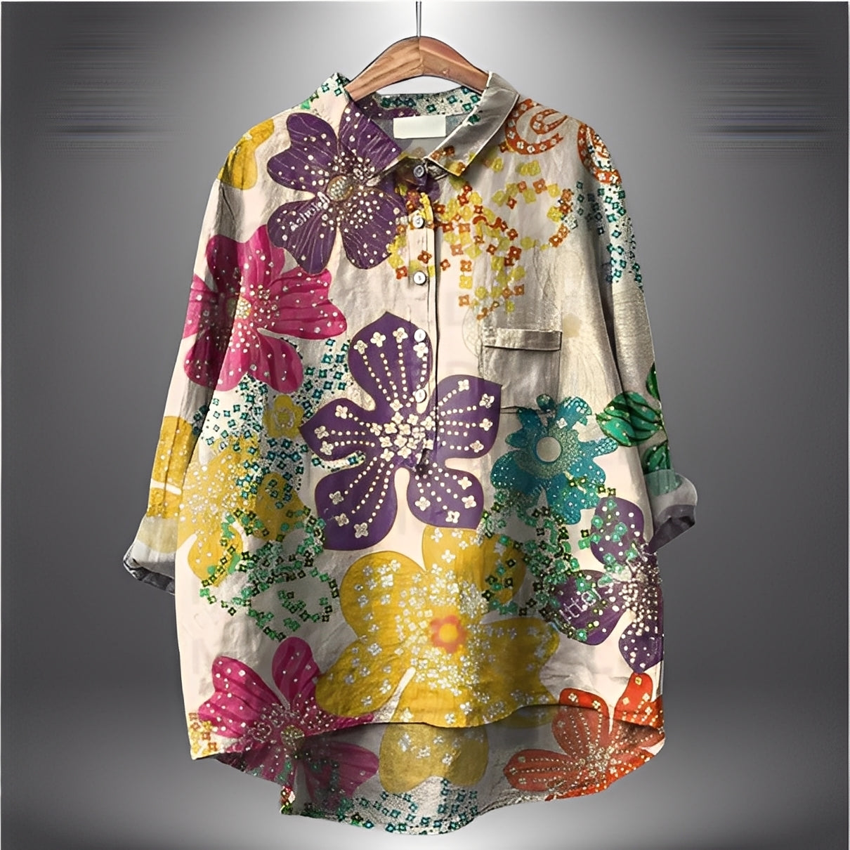 Garance - Klasická dámská halenka s dlouhými rukávy