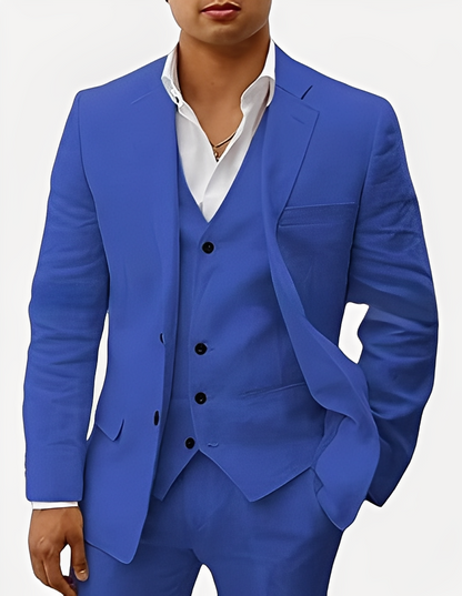 Beckham - Stylová lněná souprava pro muže z tří dílů