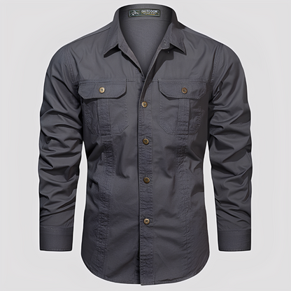Ranulph - Pánská neformální košile s dlouhým rukávem a kapsami