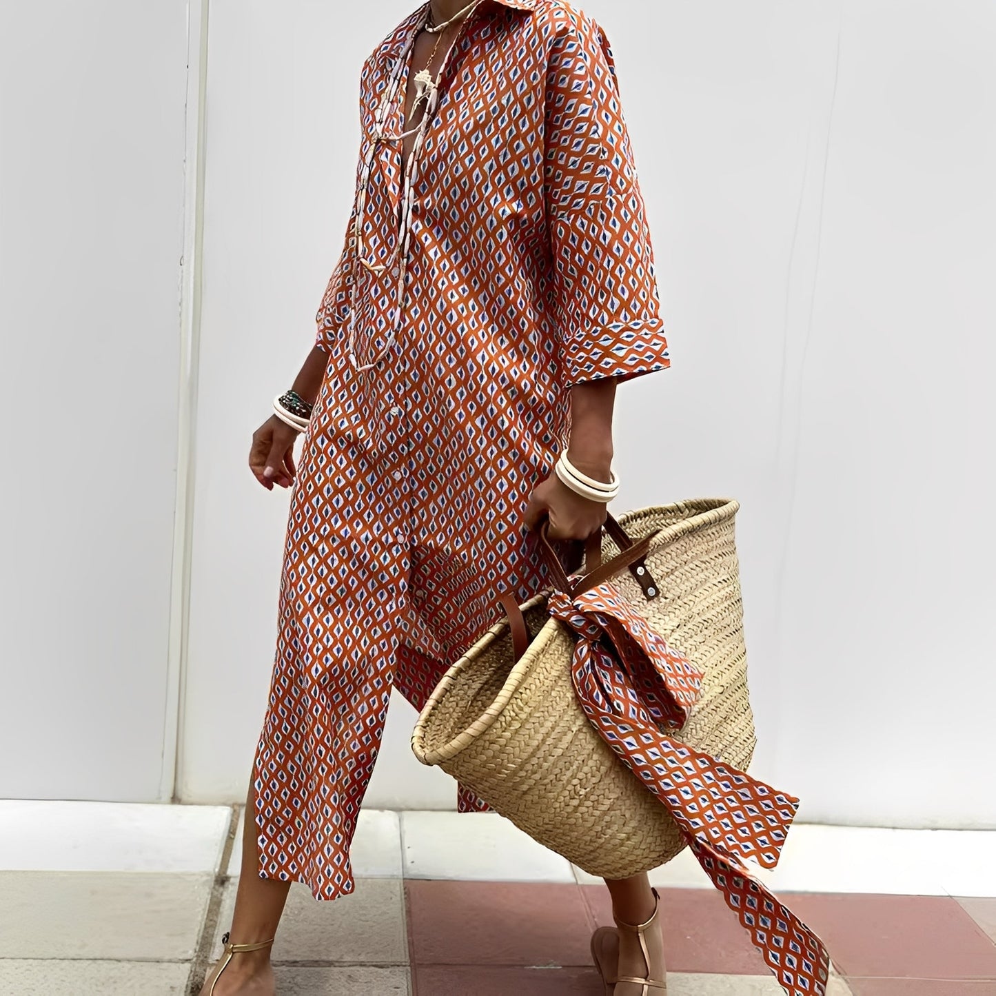 Paulette - Klasické pruhované košilové šaty pro ženy