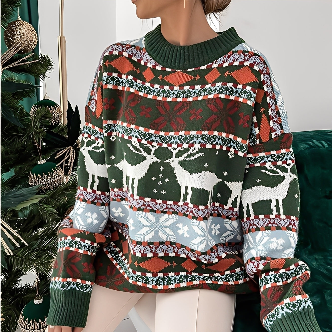 Rosemary - Stylový, teplý vánoční svetr pro ženy
