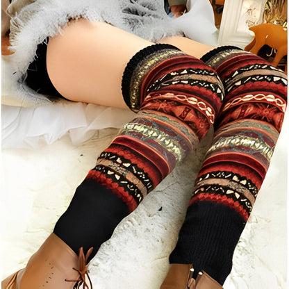 Suzanna - Módní, hřejivé, silné bavlněné ponožky pro ženy