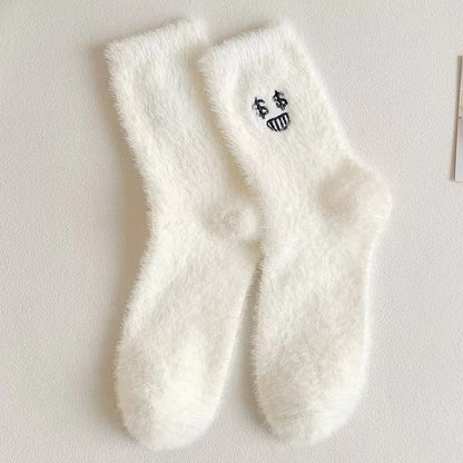 Catherina - Půvabné středně dlouhé kožešinové ponožky pro ženy