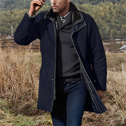 Eddie - Tradiční semišová pánská bunda střední délky