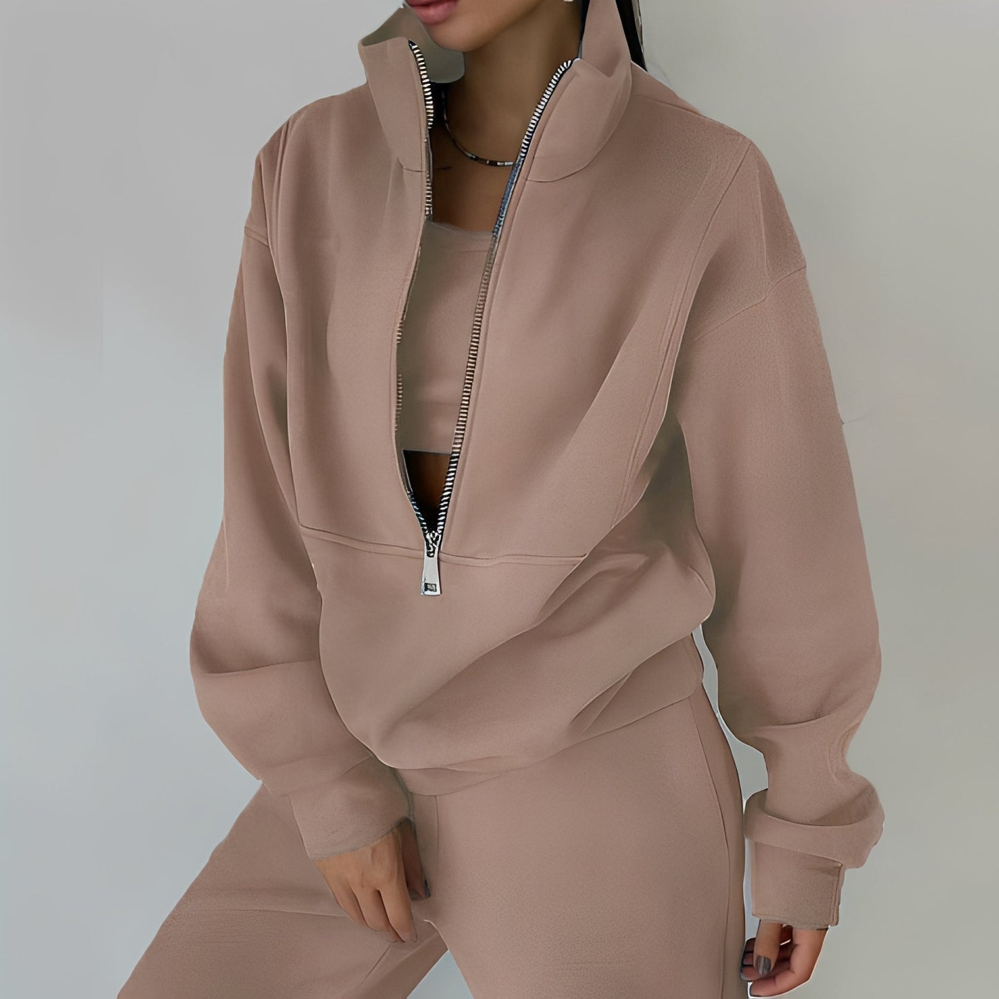 Mélissa - Souprava dvou kusů oversize pohodlná z teplákoviny