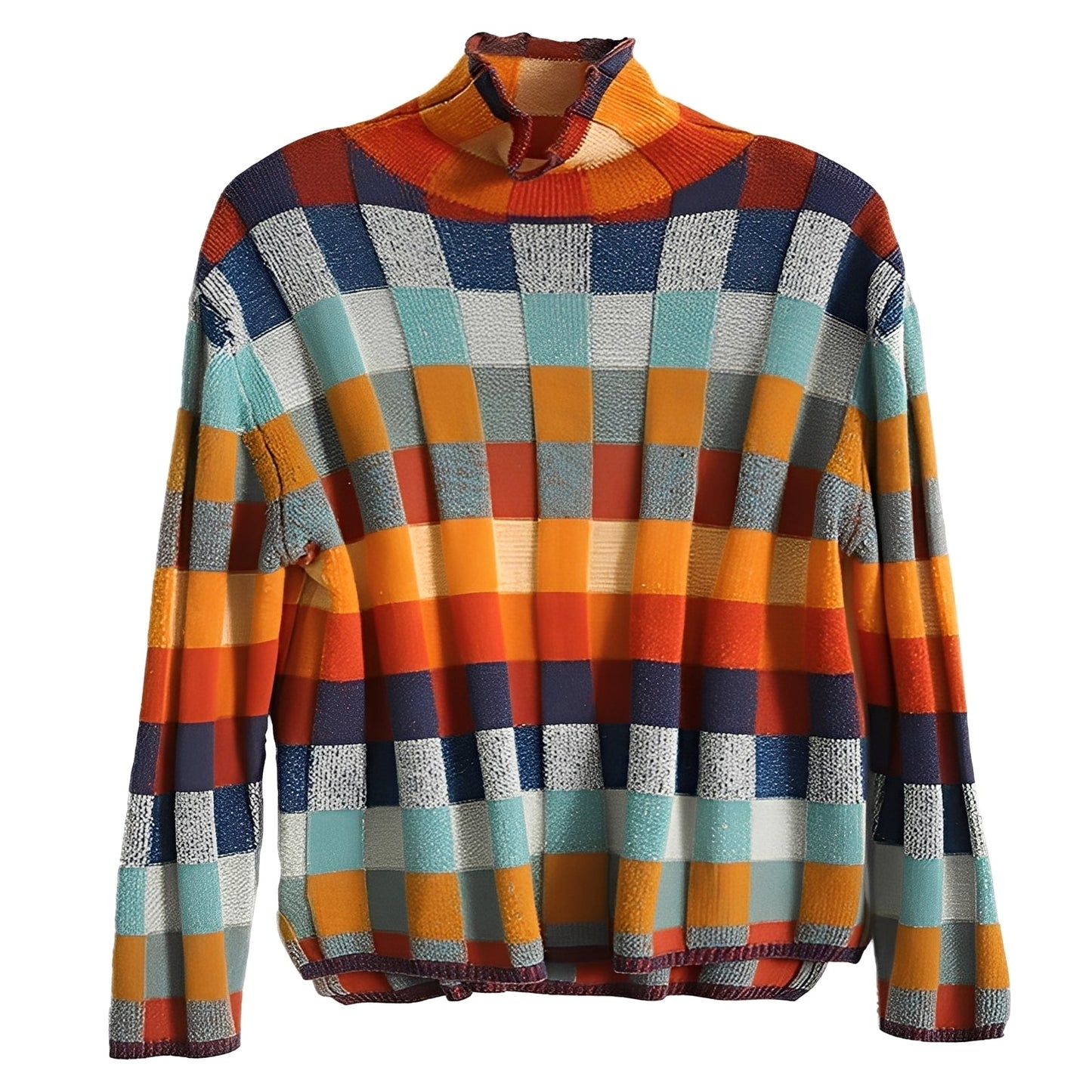 Katherine - Moderní kašmírový patchworkový dámský svetr