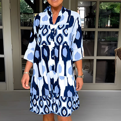 Floriane - Volné šaty s potiskem pro ženy