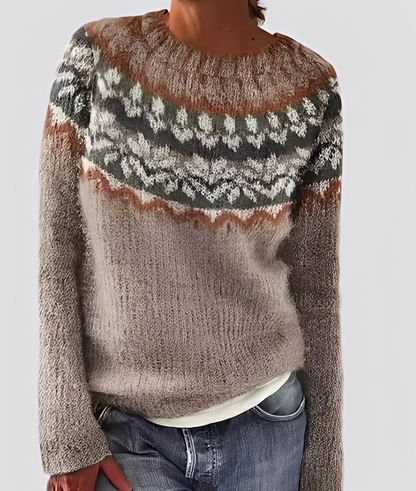 Christal - Moderní, volně padnoucí vlněný svetr pro ženy