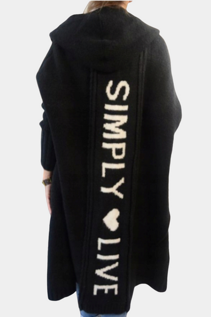 Melyssa - Pohodlná, volná, dlouhá pletená dámská bunda