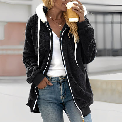 Rheanna - Dámská hřejivá fleecová bunda s kapucí