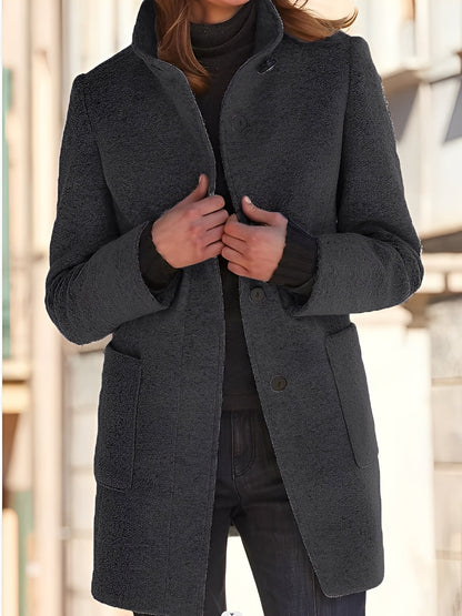 Michele - Dámský vlněný kabát odolný vůči větru