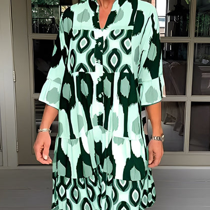 Floriane - Volné šaty s potiskem pro ženy