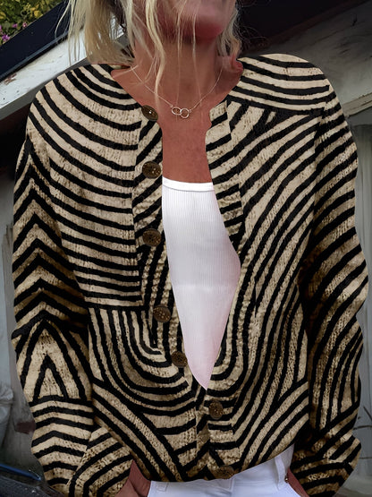 Therese - Dámský módní svetr s knoflíky