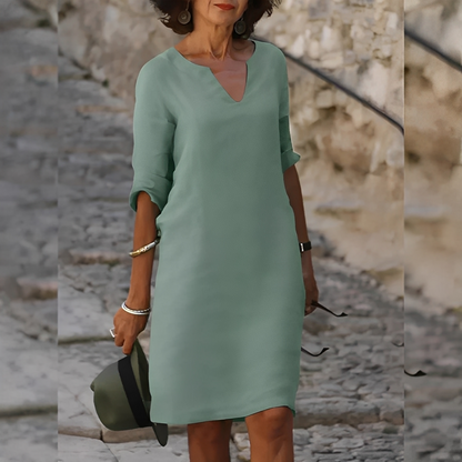 Guilaine - Elegantní šaty s V výstřihem pro ženy