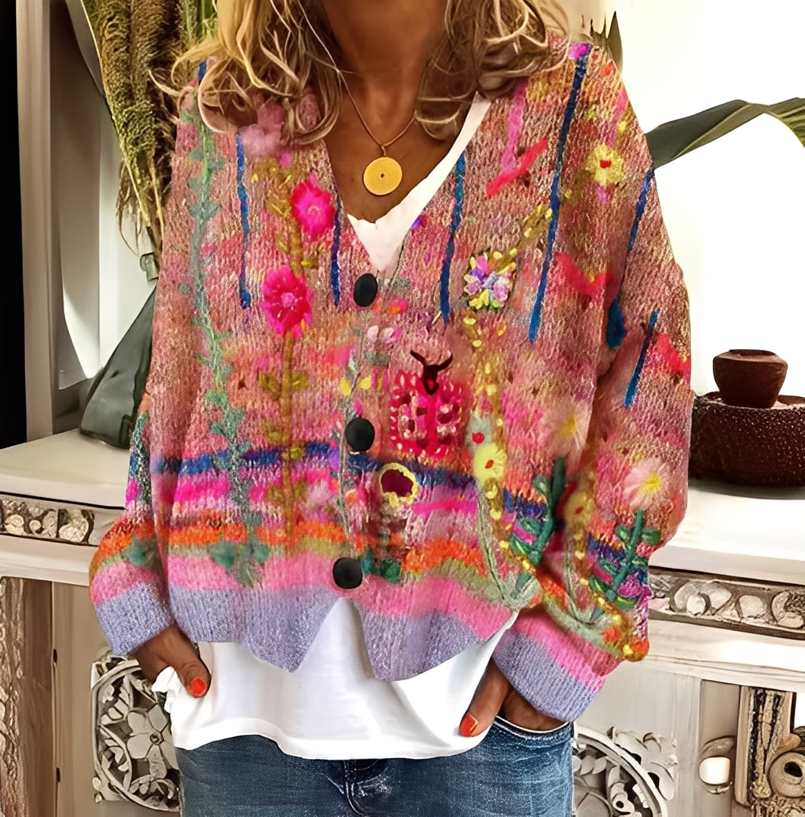 Daphné - Pohodlný a barevný svetr pro ženy