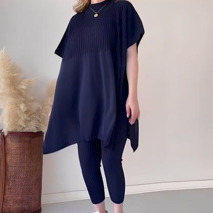 Roxanna - Pohodlná, volně padnoucí pletená dvoudílná sada pro ženy