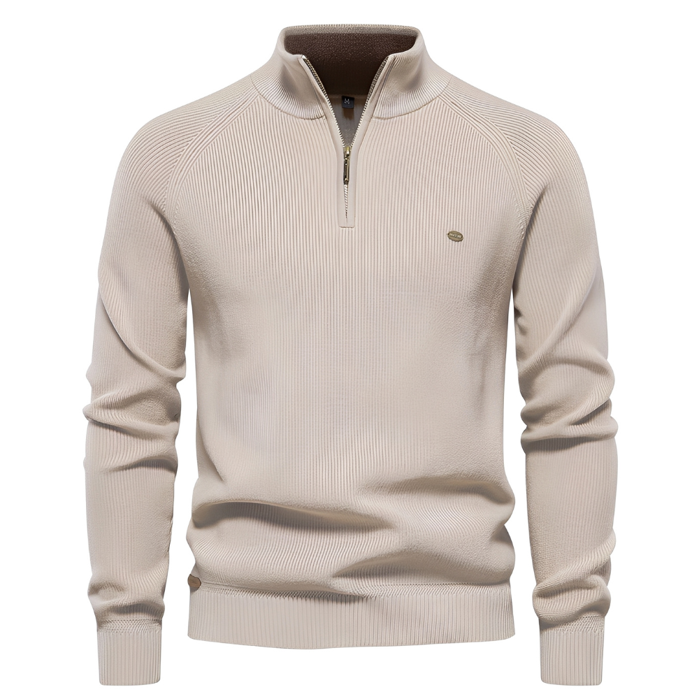 Brant - Moderní pánský svetr s čtvrtinovým zipem