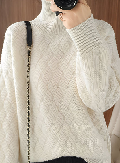 Ryanne - Dámský volný kašmírový rolák