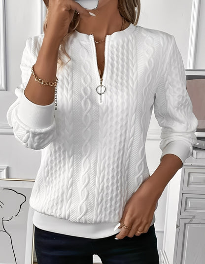 Davida - Elegantní svetr s jemným prošíváním pro ženy