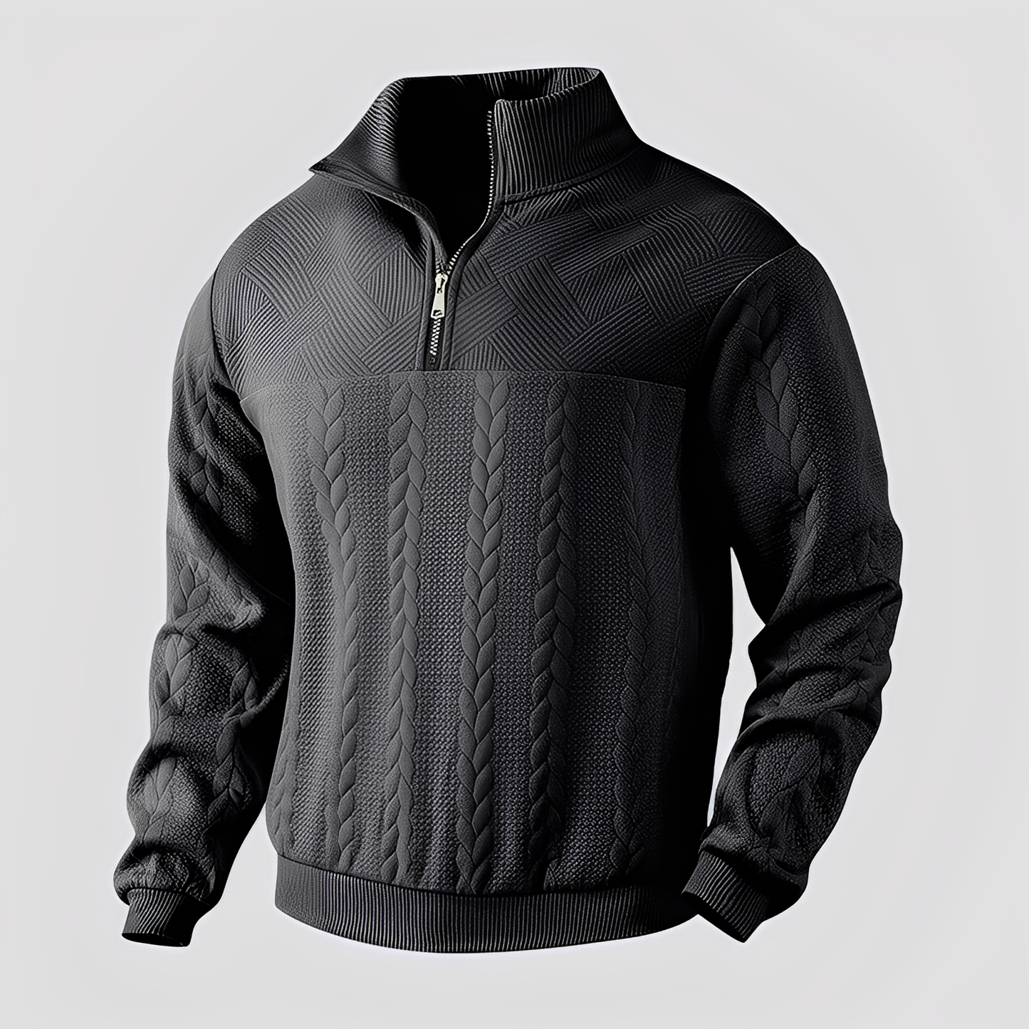 Warren - Dámský klasický kašmírový svetr se zipem