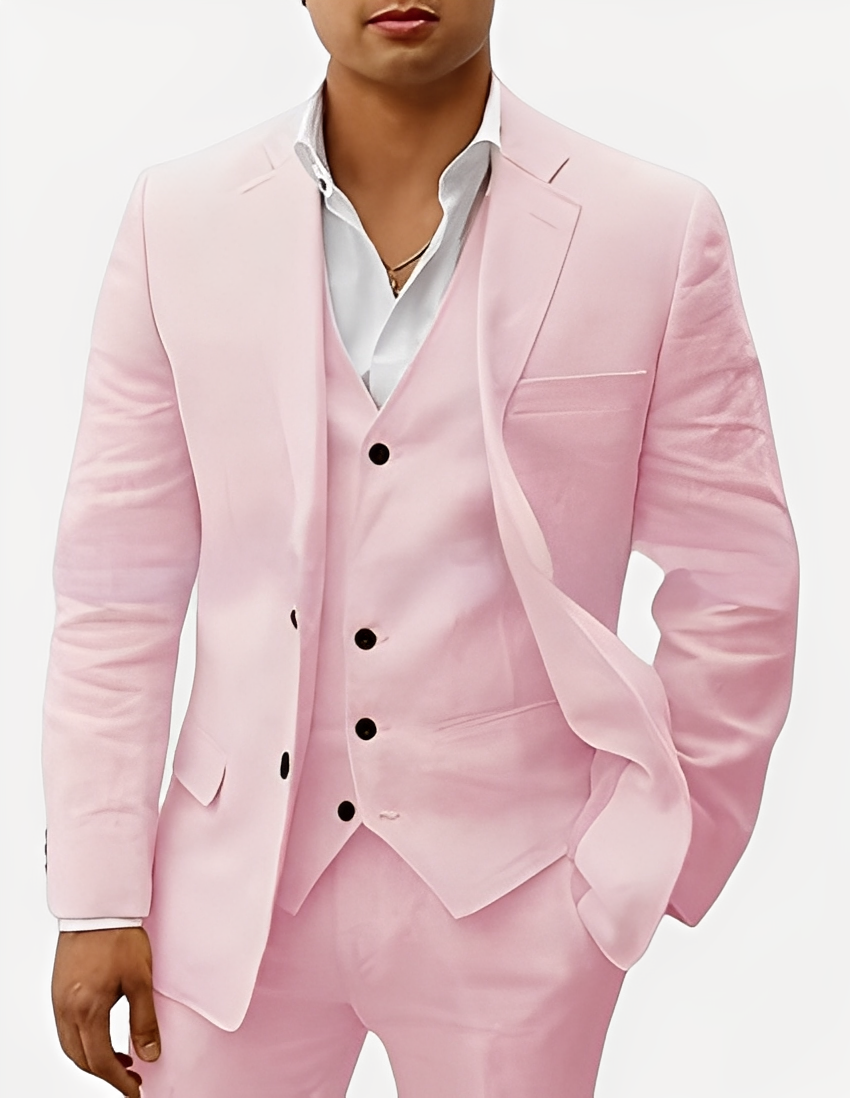 Beckham - Stylová lněná souprava pro muže z tří dílů