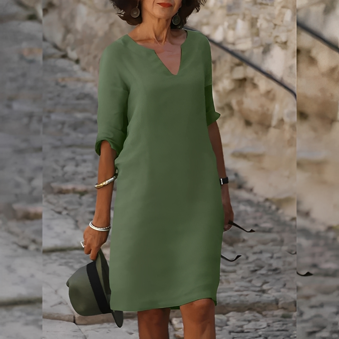 Guilaine - Elegantní šaty s V výstřihem pro ženy