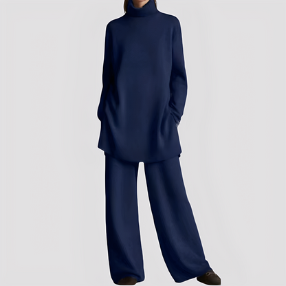 Jessica - Stylová domácí souprava s vysokým límcem pro ženy