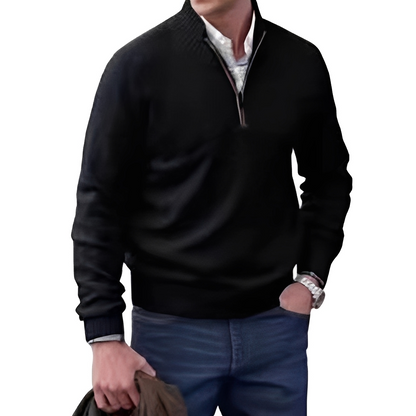 Matéo - Svetr s polovičním zipem pro muže
