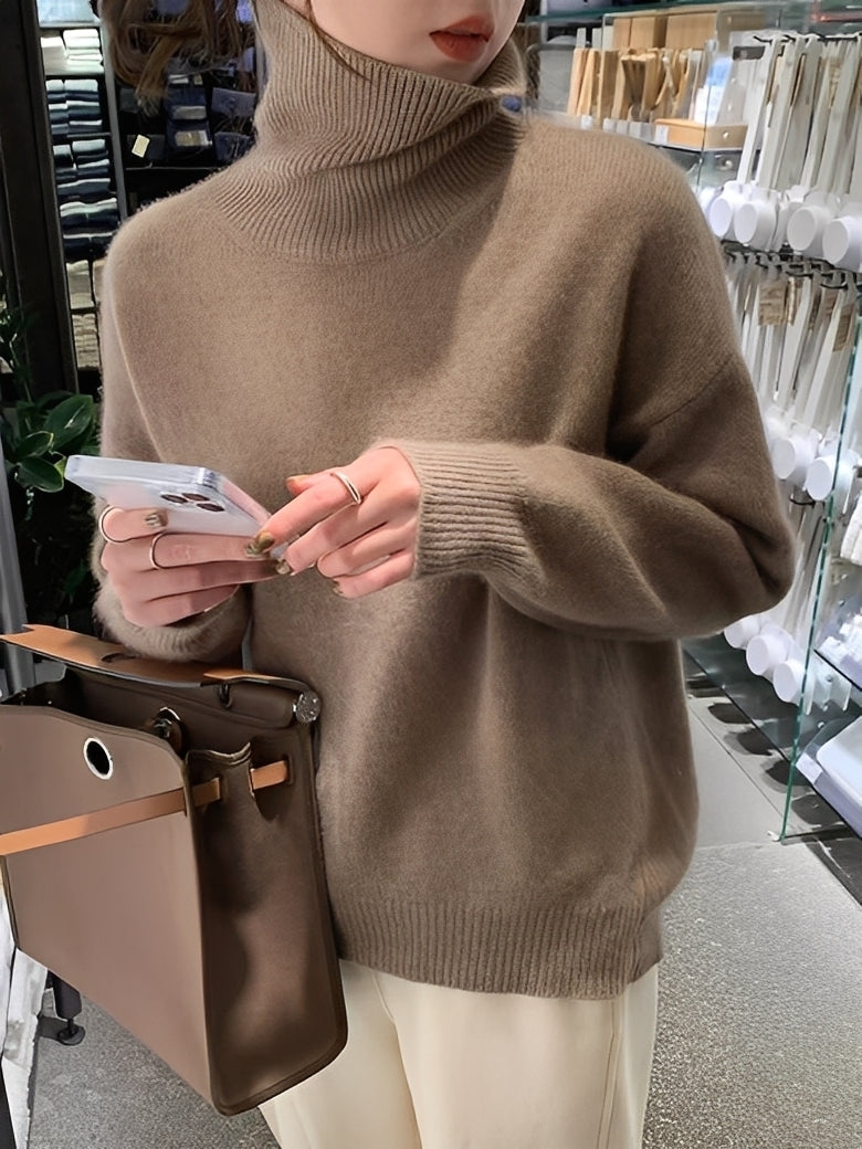 Gloria - Dámský elegantní vlněný svetr s rolákem