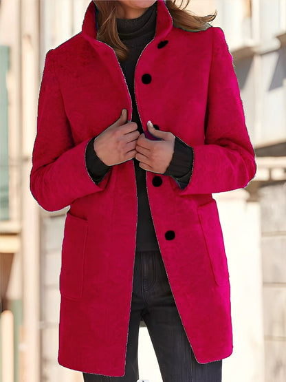 Michele - Dámský vlněný kabát odolný vůči větru