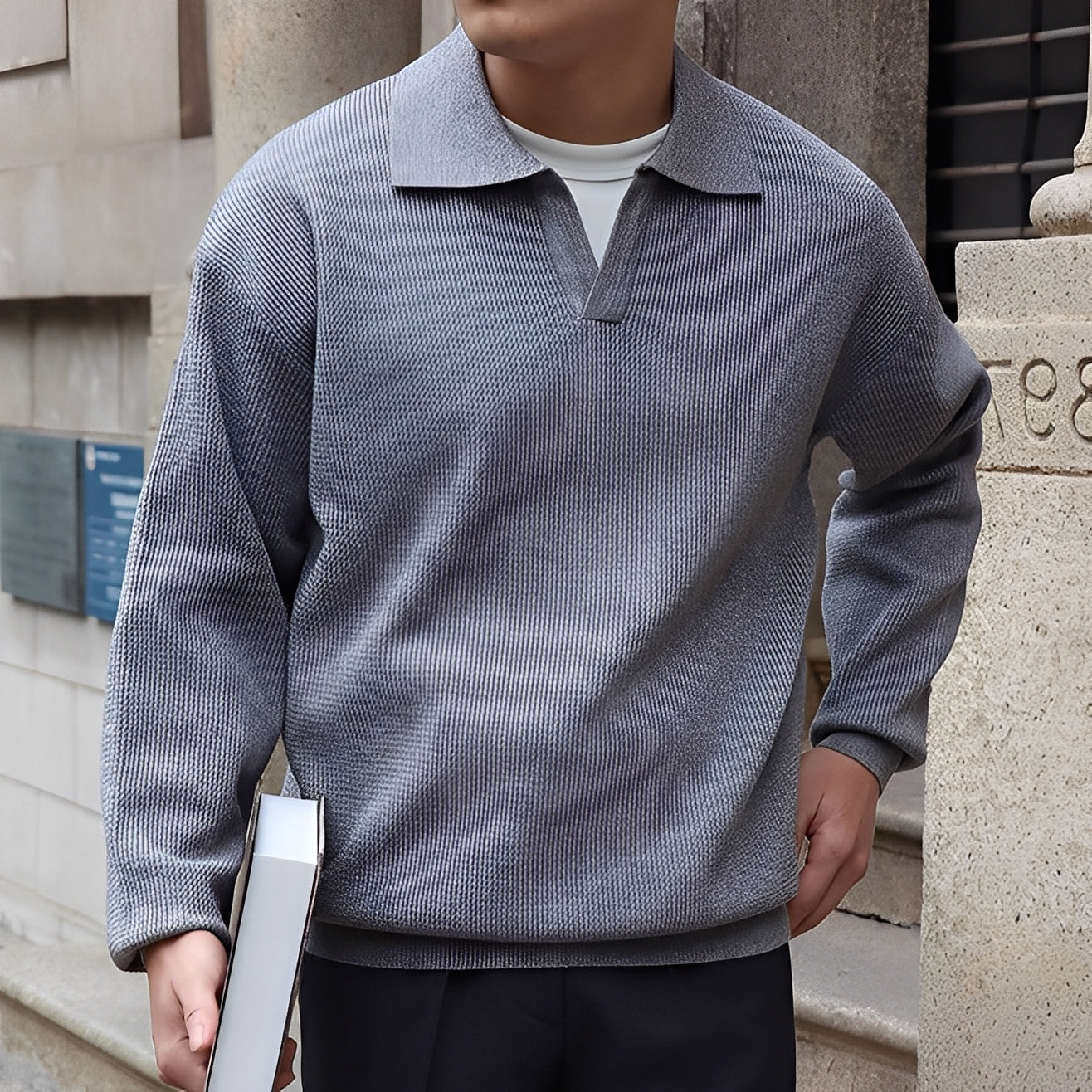 Ronald - Pánské dlouhorukávové tričko v klasické verzi