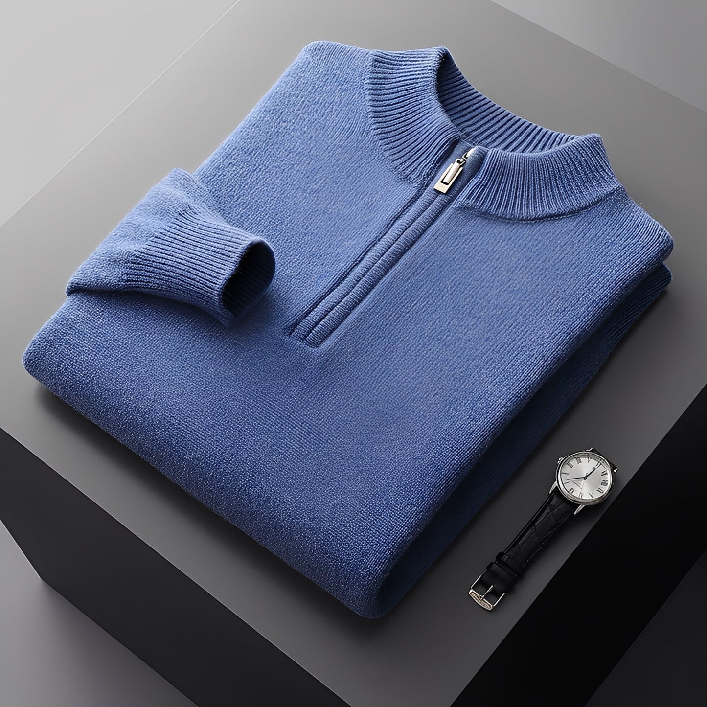 Weldon - Pánský svetr s polo zipem