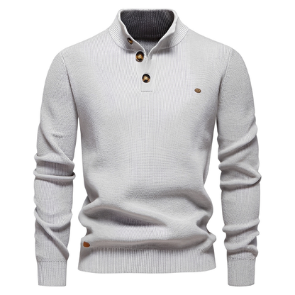 Brant - Moderní pánský svetr s čtvrtinovým zipem