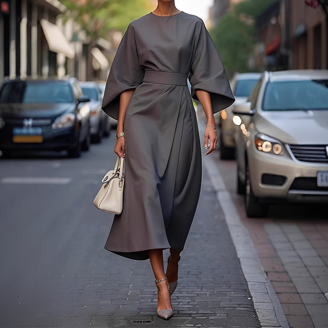 Lauriane - Elegantní šaty s lucernovými rukávy pro ženy