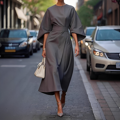 Lauriane - Elegantní šaty s lucernovými rukávy pro ženy