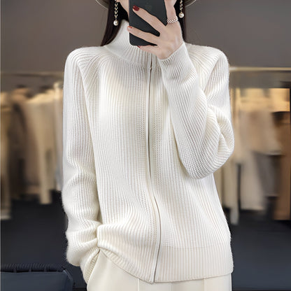 Margaret - Svetr z vlny se zipem pro ženy