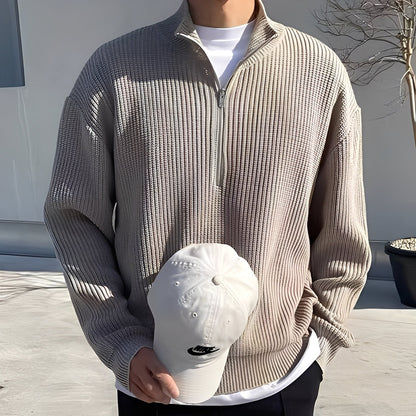 Jeffrey - Elegantní, volně pletený pánský svetr
