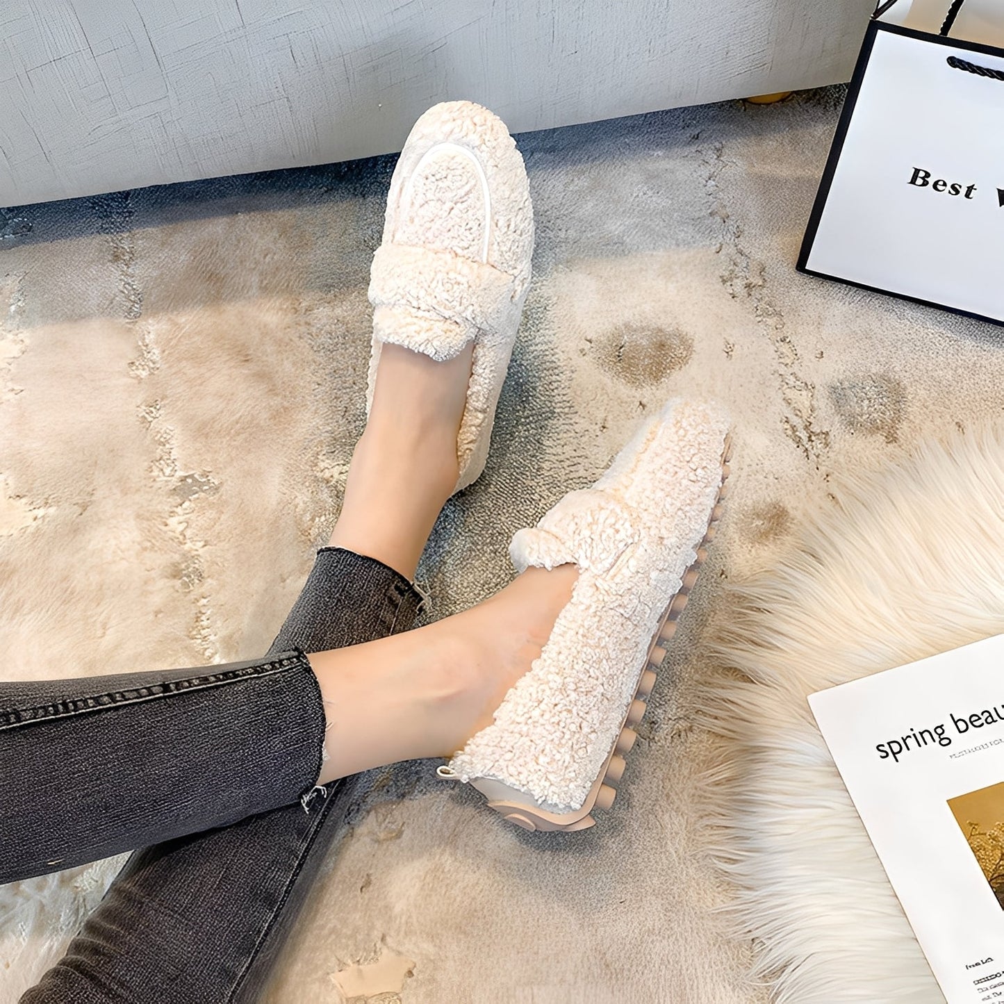 Mara - Teplé zimní mokasíny pro ženy