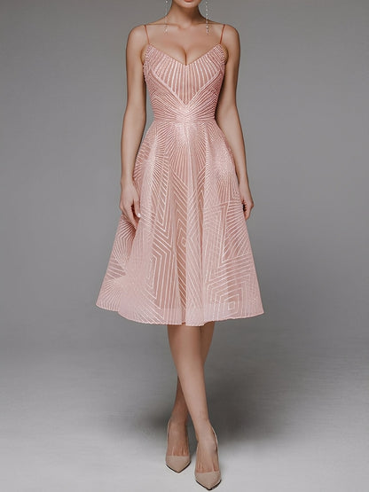 Anabelle - Hezké šaty s tenkými ramínky bez rukávů pro ženy