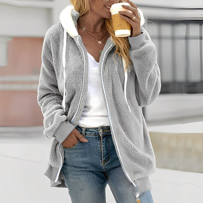 Rheanna - Dámská hřejivá fleecová bunda s kapucí