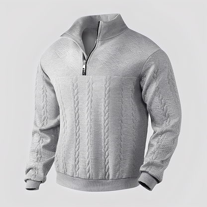 Warren - Dámský klasický kašmírový svetr se zipem