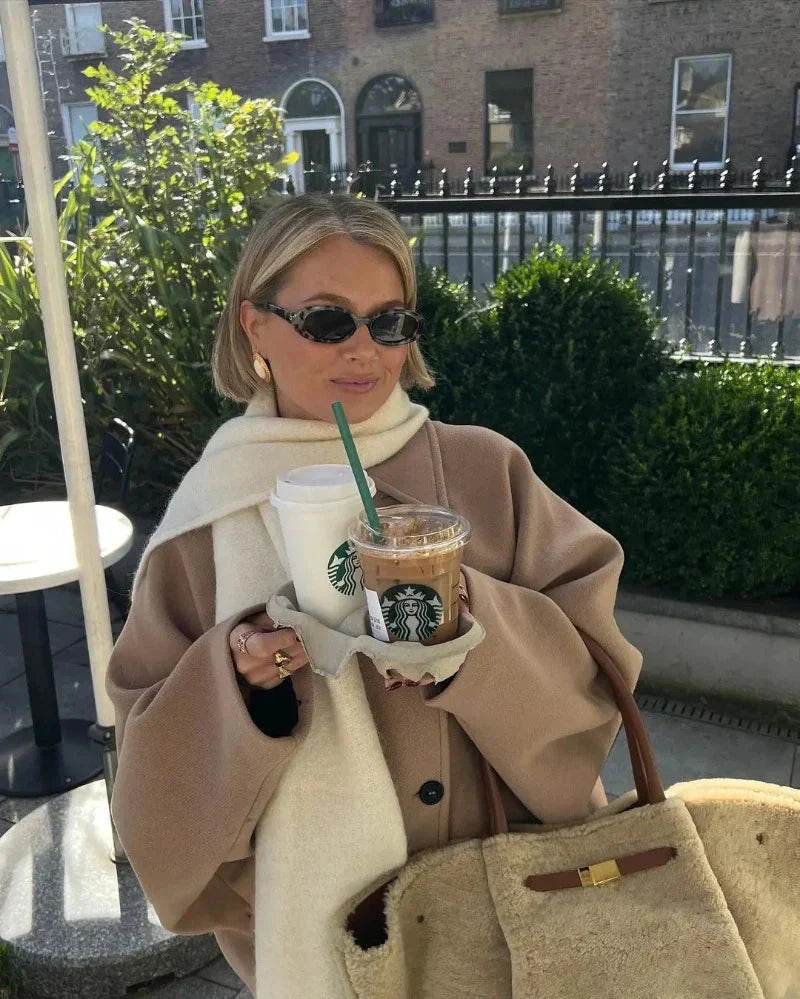 Jessy – Béžový dámský jarní kabát